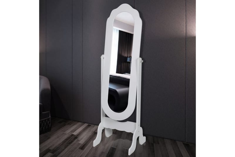 Spegel fristående vändbar vit