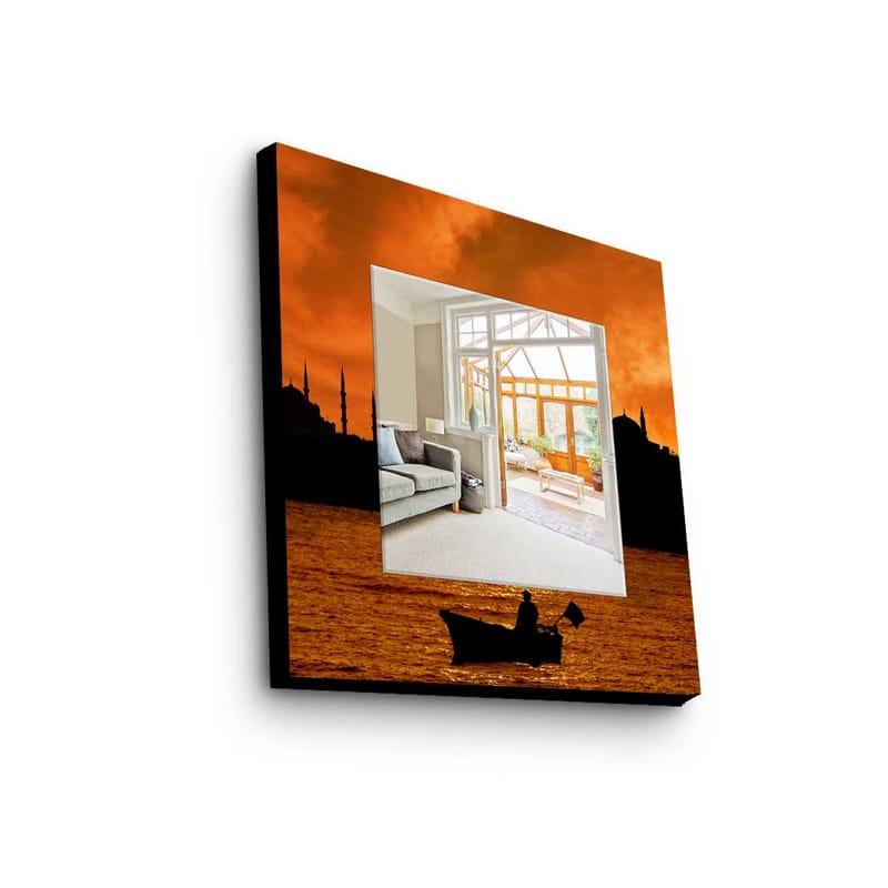 Dekorspegel 50x50 cm - Flerfärgad - Inredning - Speglar - Väggspegel