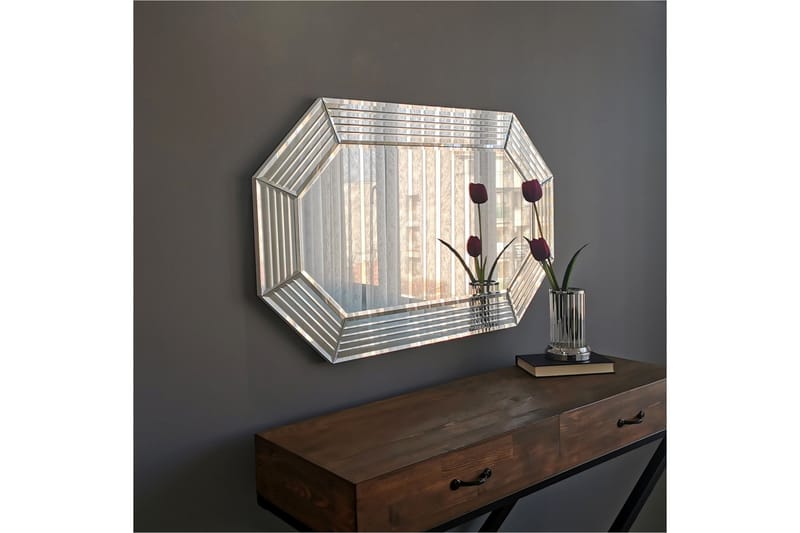 Hacher Dekorationsspegel 60 cm - Silver - Inredning - Speglar - Väggspegel