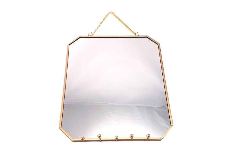 Matthaus Spegel Smyckeshållare Åttakantig Guldram 20x25 cm - Guld - Inredning - Speglar - Väggspegel