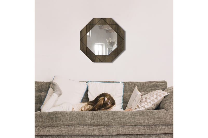 Mohed Spegel 45 cm - Brun - Inredning - Speglar - Hallspegel