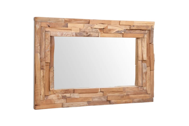 Prydnadsspegel teak 90x60 cm rektangulär - Brun - Inredning - Speglar - Hallspegel