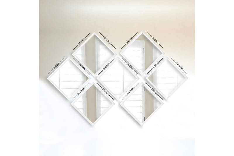 Sarata Spegel - Vit/Silver - Inredning - Speglar - Väggspegel