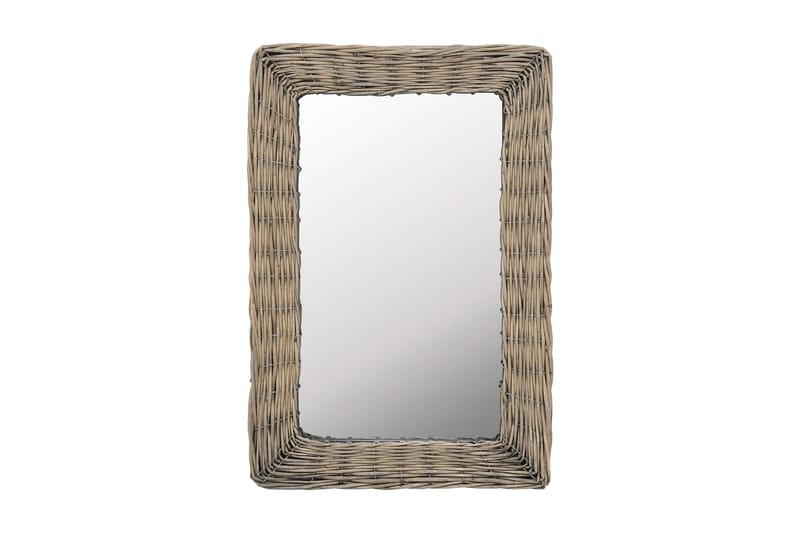 Spegel i korgmaterial 40x60 cm brun - Brun - Inredning - Speglar - Väggspegel