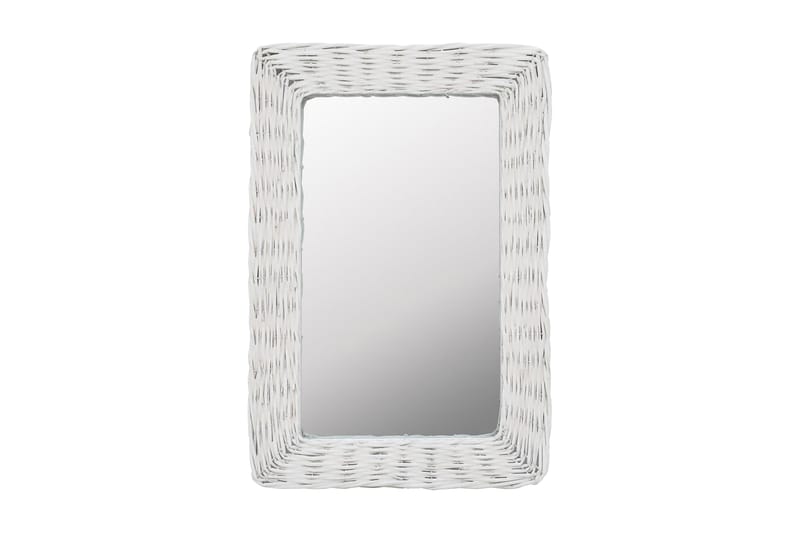 Spegel i korgmaterial 40x60 cm vit - Vit - Inredning - Speglar - Väggspegel