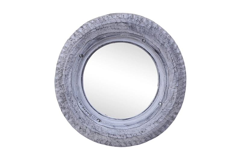 Spegel vit 50 cm återvunnet gummidäck - Vit - Inredning - Speglar - Väggspegel