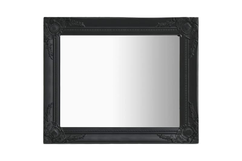 Väggspegel barockstil 50x60 cm svart - Svart - Inredning - Speglar - Hallspegel