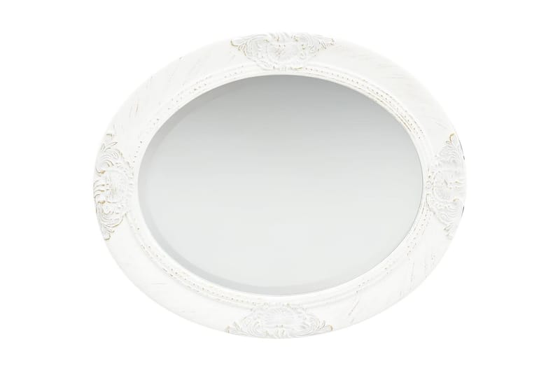 Väggspegel barockstil 50x60 cm vit - Vit - Inredning - Speglar - Väggspegel
