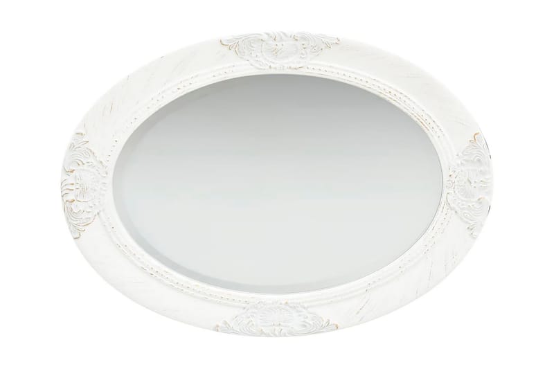 Väggspegel barockstil 50x70 cm vit - Vit - Inredning - Speglar - Väggspegel