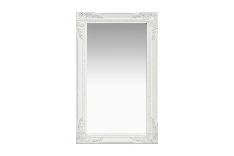 Väggspegel barockstil 50x80 cm vit - Vit - Inredning - Speglar - Hallspegel