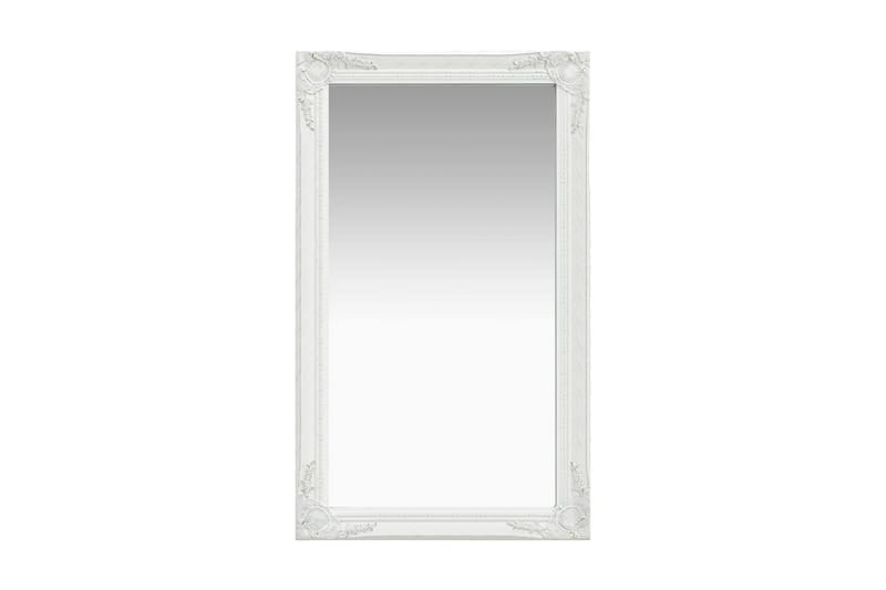 Väggspegel barockstil 60x100 cm vit - Vit - Inredning - Speglar - Väggspegel