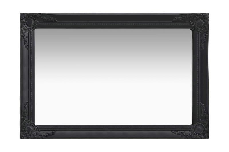 Väggspegel barockstil 60x40 cm svart - Svart - Inredning - Speglar - Väggspegel