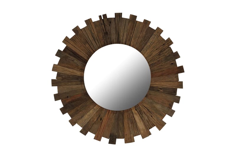 Väggspegel massivt återvunnet trä 70 cm - Brun - Inredning - Speglar - Hallspegel