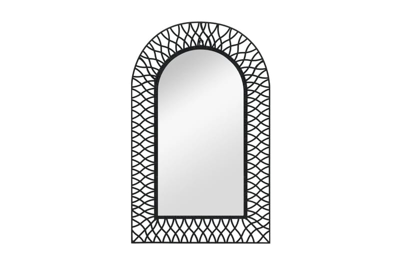 Väggspegel välvd 50x80 cm svart - Svart - Inredning - Speglar - Hallspegel
