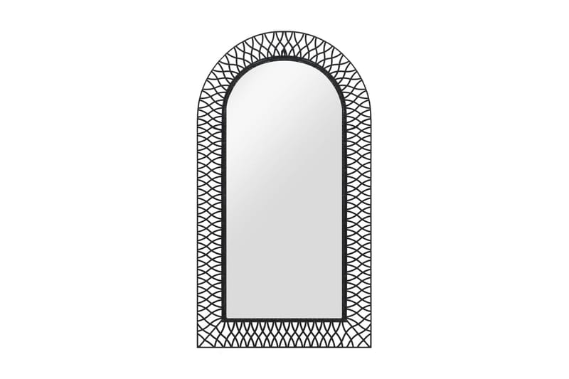 Väggspegel välvd 60x110 cm svart - Svart - Inredning - Speglar - Hallspegel