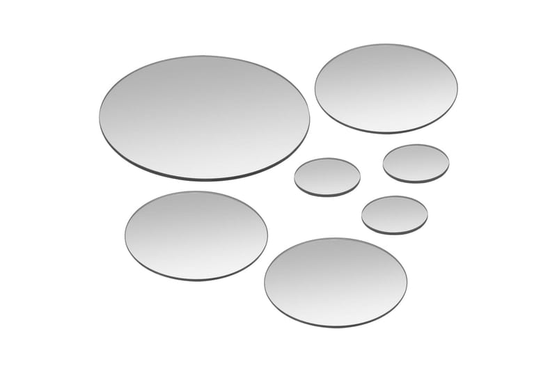 Väggspeglar 7 st rund glas - Silver - Inredning - Speglar - Väggspegel