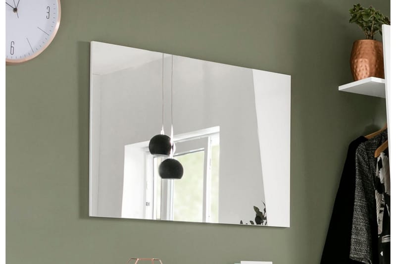Vegia Spegel 80x60 cm Vägghängd - Vit Högglans - Möbler - Tv-möbler & mediamöbler - TV-bänk & mediabänk