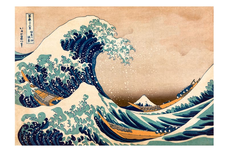 Fototapet Hokusai The Great Wave Off Kanagawa Reprod 250x175 - Finns i flera storlekar - Heminredning - Tapeter - Fototapeter