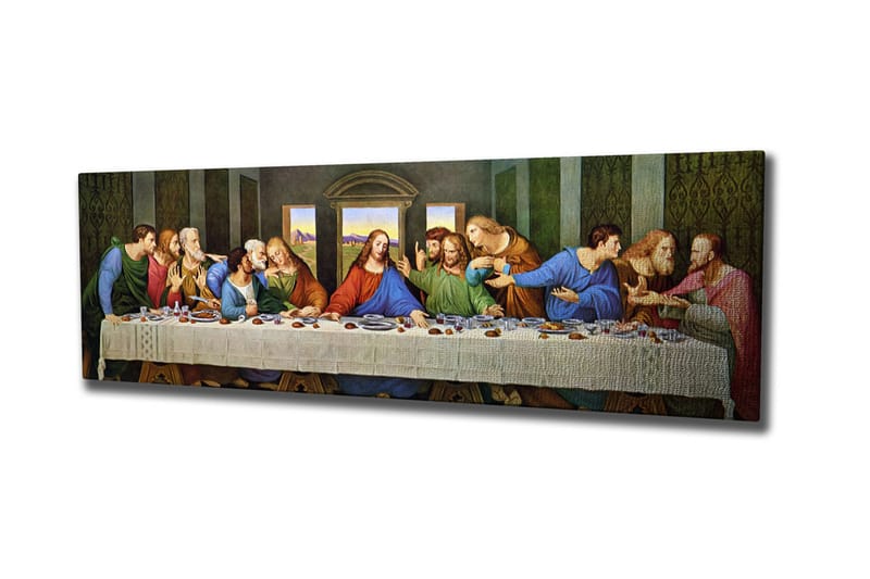 Canvastavla Jesus sista måltid Nattvarden - Flerfärgad - Inredning - Väggdekor - Väggklocka & väggur
