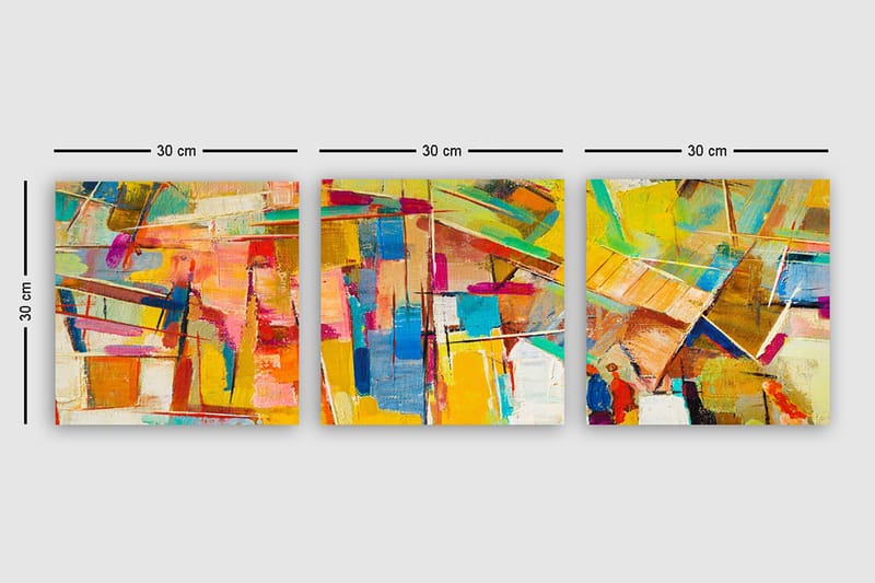 Canvastavla VP Spain 3-pack Flerfärgad - 30x30 cm - Inredning - Tavlor & konst - Canvastavlor