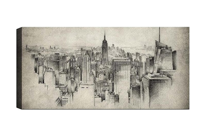 Canvastavla YTY Buildings & Cityscapes Flerfärgad - 120x50 cm - Inredning - Tavlor & konst - Canvastavlor