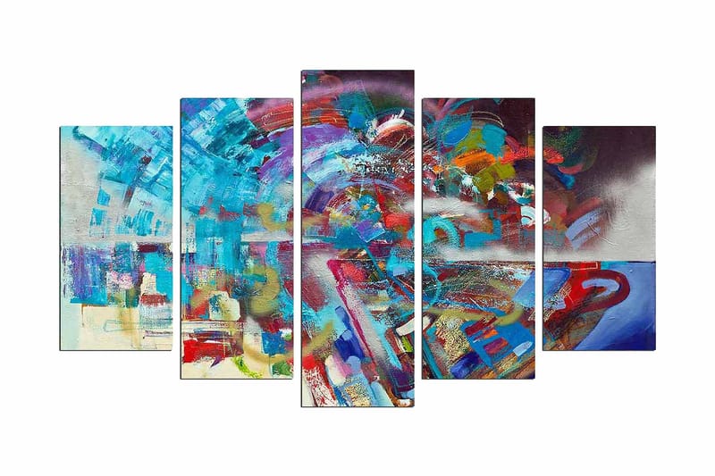 Dekorativ MDF-målning 5 Delar - Flerfärgad - Inredning - Tavlor & konst - Canvastavlor