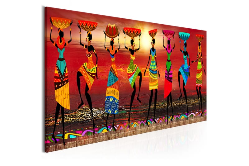 Tavla African Women Dancing 150x50 - Artgeist sp. z o. o. - Inredning - Tavlor & konst - Canvastavlor