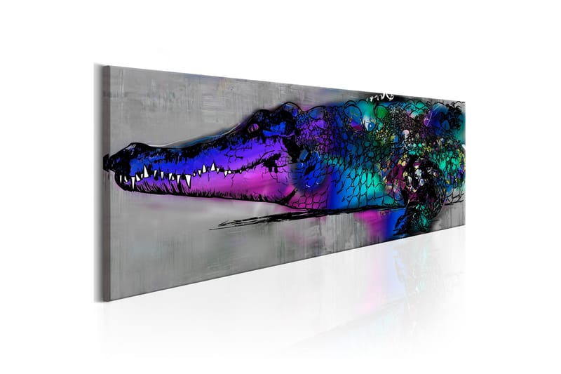 Tavla Blue Alligator 150x50 - Artgeist sp. z o. o. - Inredning - Tavlor & konst - Canvastavlor