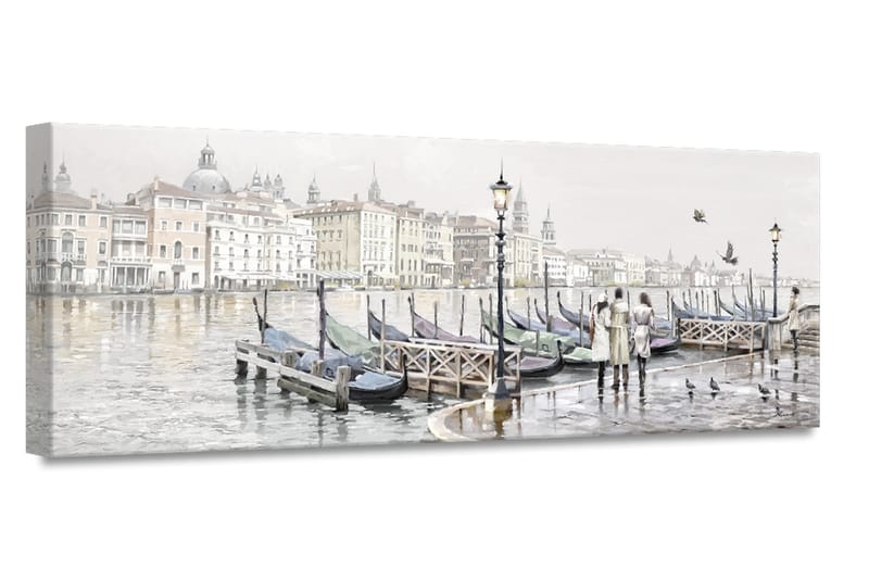 Tavla Canvas Venice Harbour - 60x150 cm - Inredning - Tavlor & konst - Canvastavlor