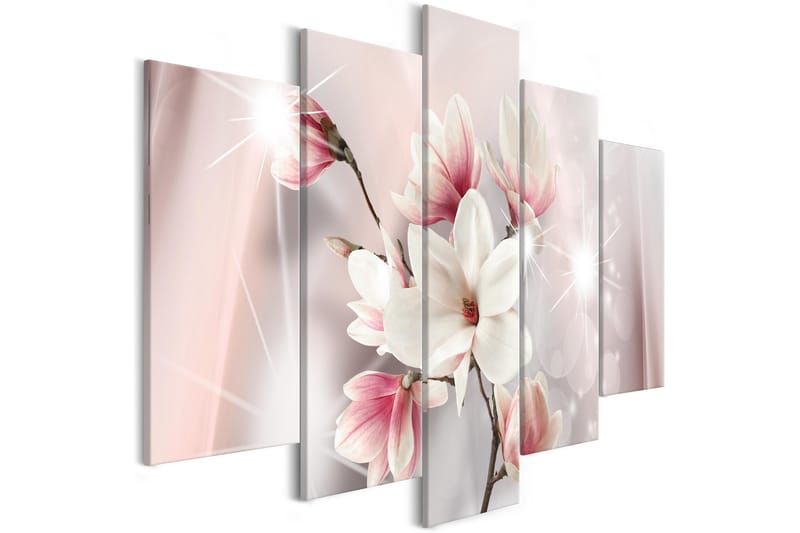 Tavla Dazzling Magnolias 5 Parts Wide 100x50 - Artgeist sp. z o. o. - Inredning - Tavlor & konst - Canvastavlor