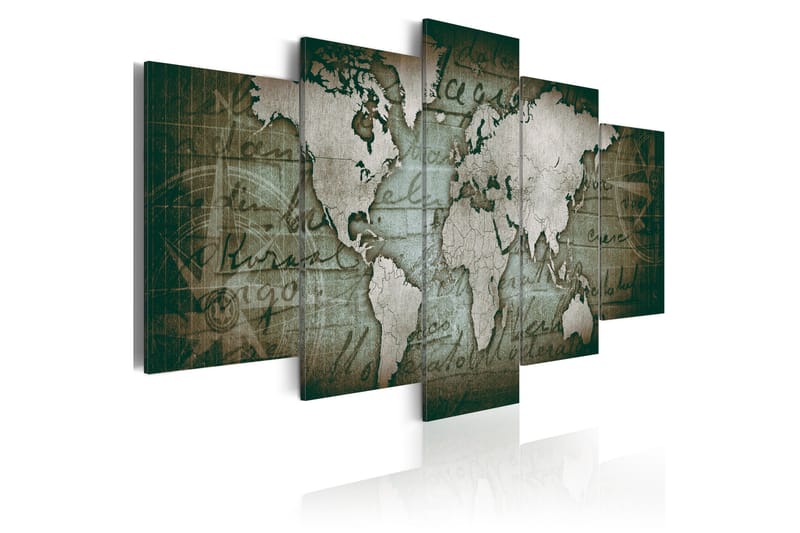 Tavla Emerald Map 100x50 - Artgeist sp. z o. o. - Inredning - Tavlor & konst - Canvastavlor
