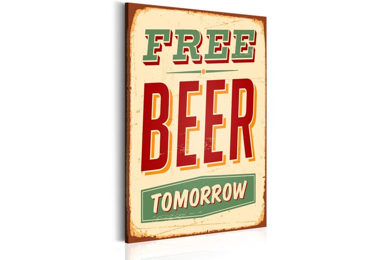 Tavla Free Beer Tomorrow 40x60 - Artgeist sp. z o. o. - Inredning - Tavlor & konst - Canvastavlor