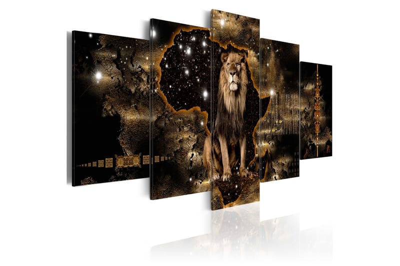 Tavla Golden Lion 200x100 - Artgeist sp. z o. o. - Inredning - Tavlor & konst - Canvastavlor