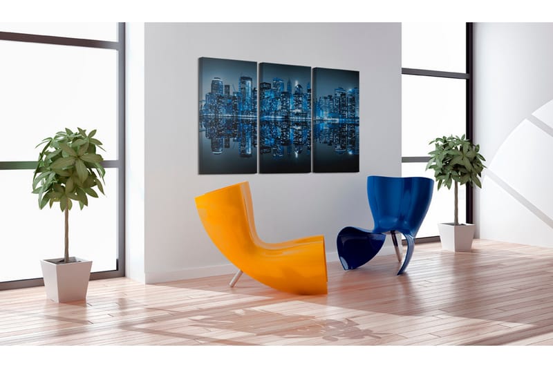 Tavla Manhattan In Blue Shade 120x80 - Artgeist sp. z o. o. - Inredning - Tavlor & konst - Canvastavlor