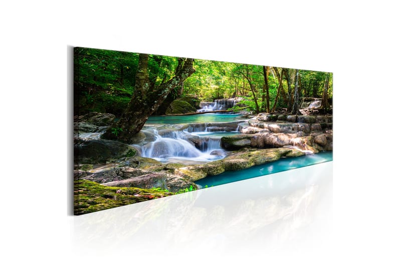 Tavla Nature Forest Waterfall 150x50 - Artgeist sp. z o. o. - Inredning - Tavlor & konst - Canvastavlor