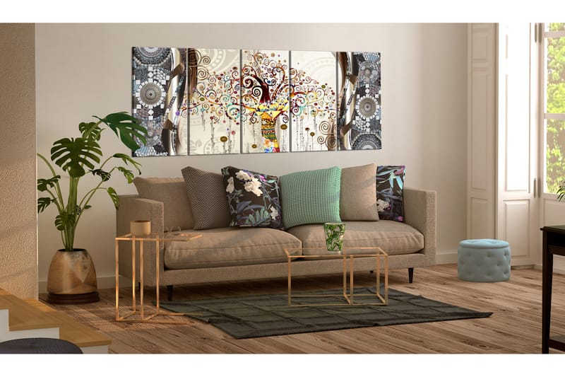 Tavla Tree And Mosaic 200x80 - Artgeist sp. z o. o. - Inredning - Tavlor & konst - Canvastavlor