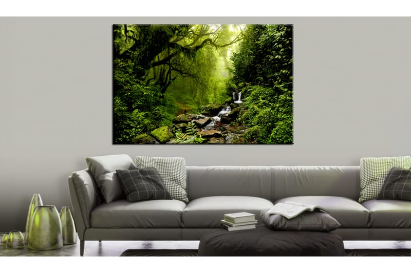 Tavla Waterfall in the Forest 120x80 - Artgeist sp. z o. o. - Inredning - Tavlor & konst - Canvastavlor