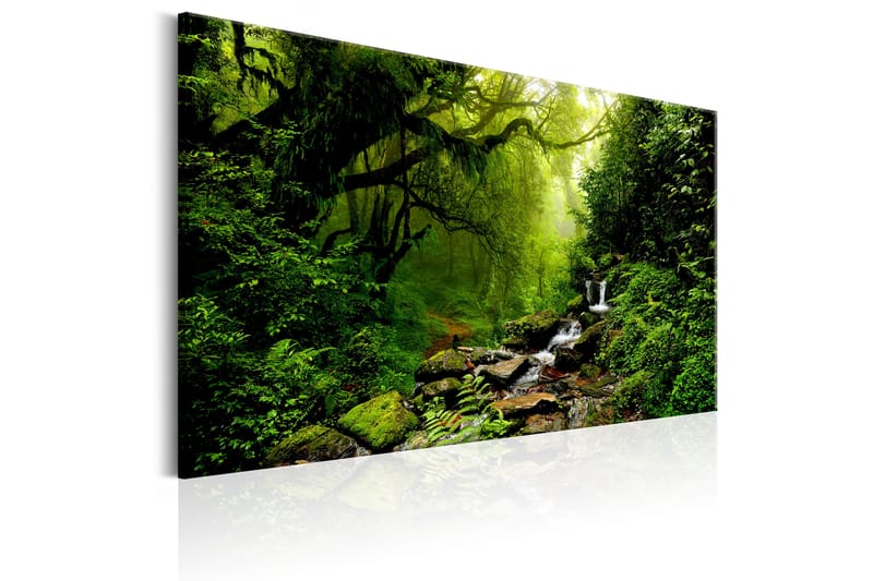 Tavla Waterfall in the Forest 120x80 - Artgeist sp. z o. o. - Inredning - Tavlor & konst - Canvastavlor