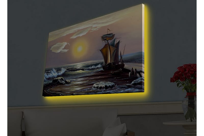 Väggdekor LED-belysning Canvas Målning - Inredning - Tavlor & konst - Canvastavlor