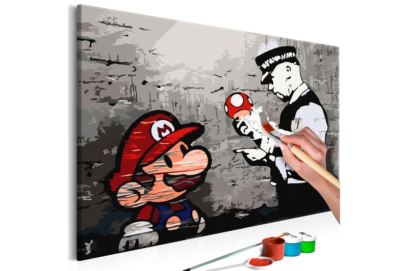 Gör-det-själv Målningar Mario Banksy 60x40 cm