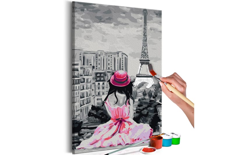 Gör-det-själv Målningar Paris Eiffel Tower View 40x60 cm - Inredning - Tavlor & konst - Måla själv - Gör det själv tavla