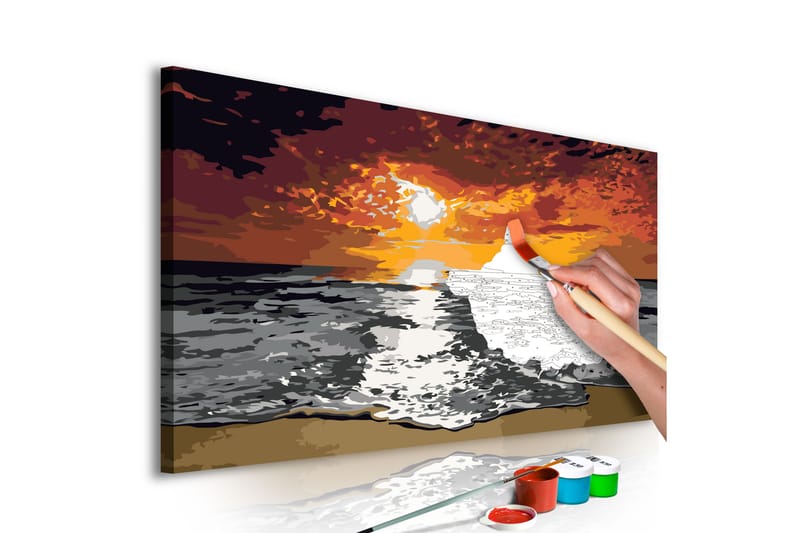 Gör-det-själv Målningar Sea Sky In Flames 80x40 cm - Artgeist sp. z o. o. - Inredning - Tavlor & konst - Måla själv - Gör det själv tavla