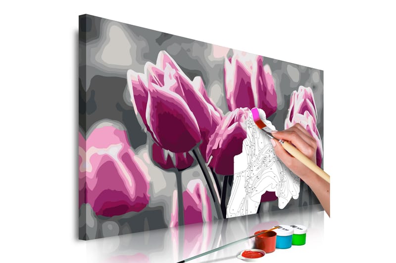 Gör-det-själv Målningar Tulip Field 60x40 cm - Inredning - Tavlor & konst - Måla själv - Gör det själv tavla