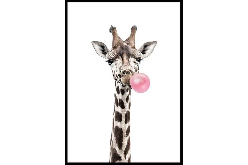 Bubblegum Giraffe - Finns i flera storlekar - Inredning - Tavlor & konst - Posters & prints