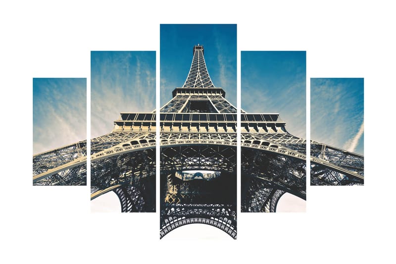 Canvastavla City Paris 5-pack Flerfärgad - 56x20 cm - Inredning - Tavlor & konst - Posters & prints