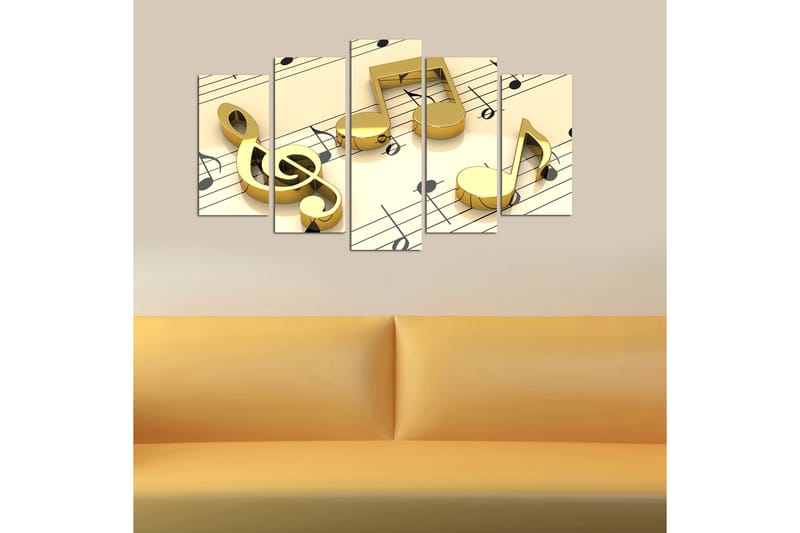 Canvastavla Music 5-pack Flerfärgad - 20x60 cm - Inredning - Tavlor & konst - Posters & prints