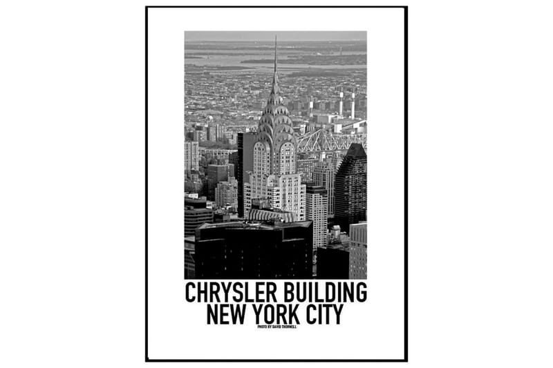 Chrysler Building, New York City Foto Svartvit/Grå - 40x50 cm - Inredning - Tavlor & konst - Posters & prints - Fotografiska posters