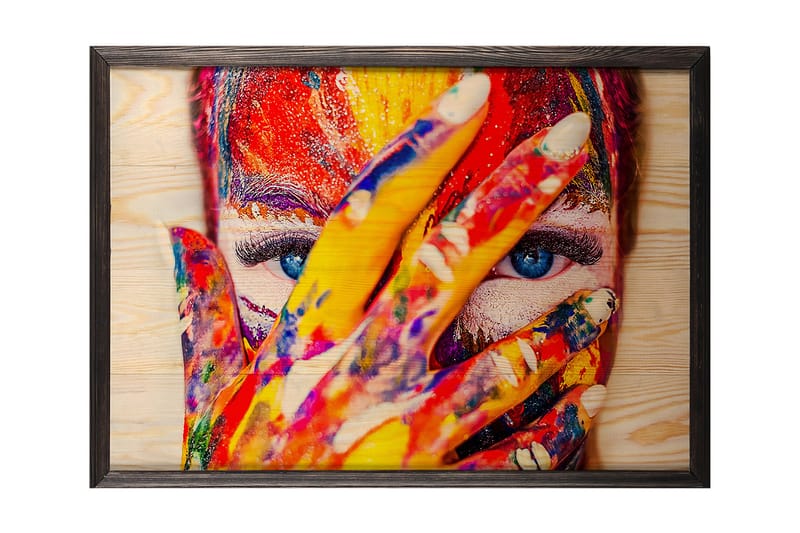 Dekorativ inramad målning  50x70 cm - Flerfärgad - Inredning - Tavlor & konst - Posters & prints