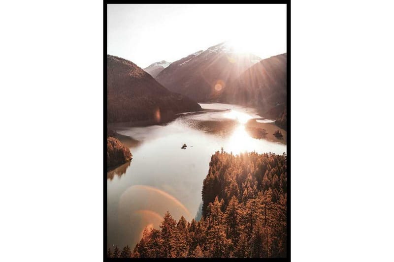 Diablo Lake, Washington Foto Vit/Grå/Brons/Brun - 30x40 cm - Inredning - Tavlor & konst - Posters & prints