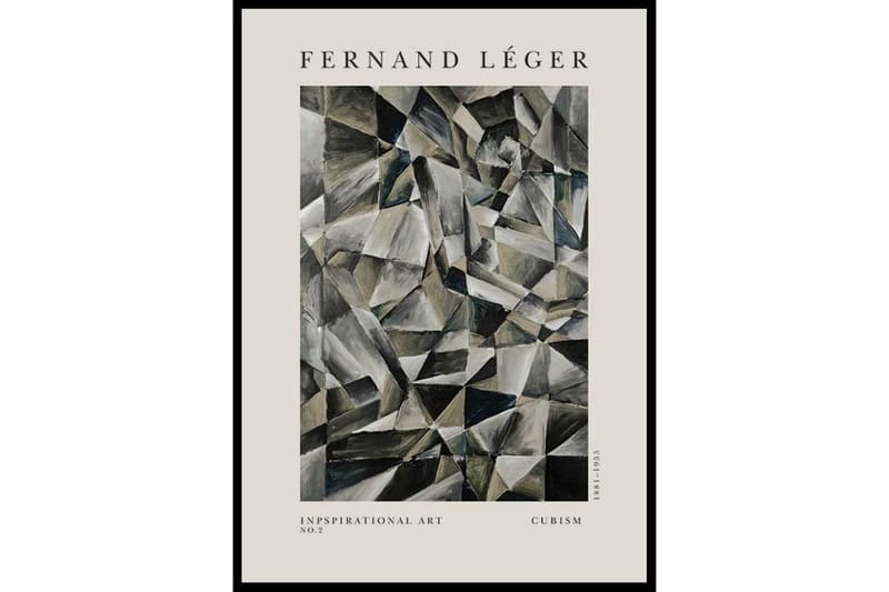 Fernand Leger No2 Graphic Design Grå/Grön/Svart - 30x40 cm - Inredning - Tavlor & konst - Posters & prints